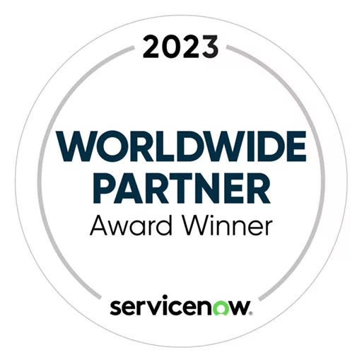 ServiceNow Worldwide Partner Award Winner 2023