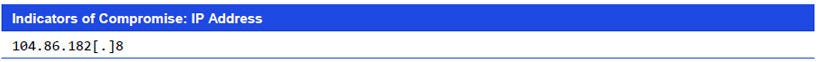 Japanese alt text: Indicators of Compromise: IP Address