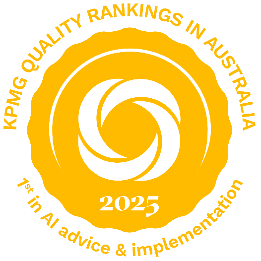 Source Survey 2025 – 1st in AI advice & implementation Source Survey 2025 – KPMG Quality Rankings in Australia – 1st in AI advice & implementation