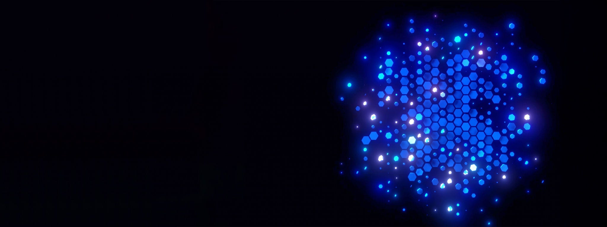 Glowing bright digital pixels Glowing bright digital pixels against a dark background