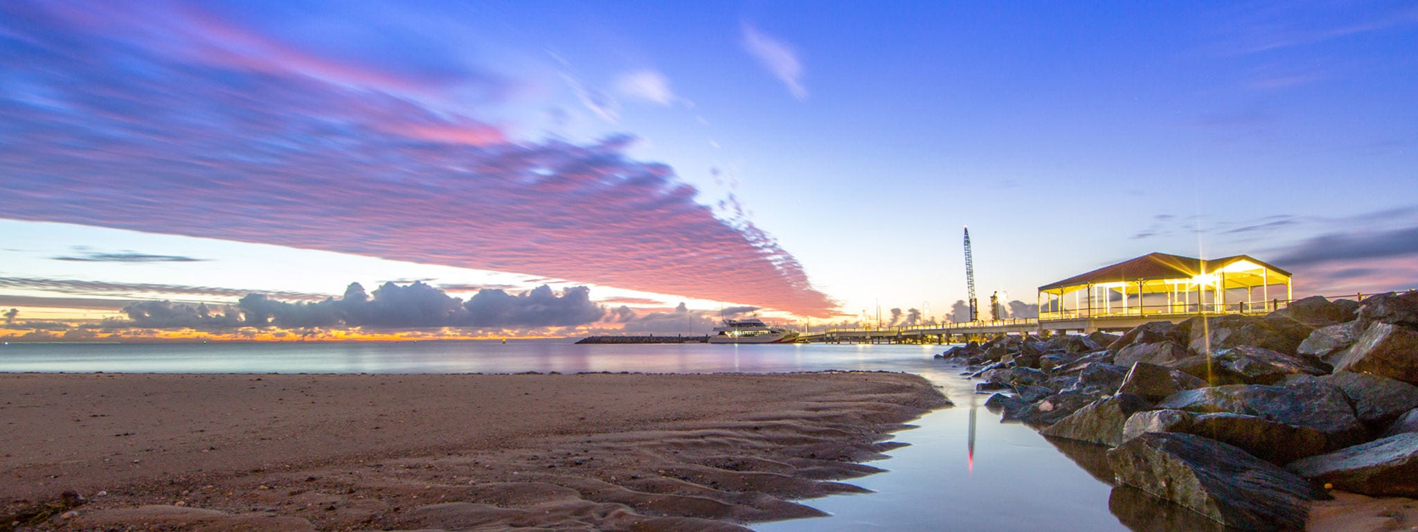 Redcliffe jetty at sunset