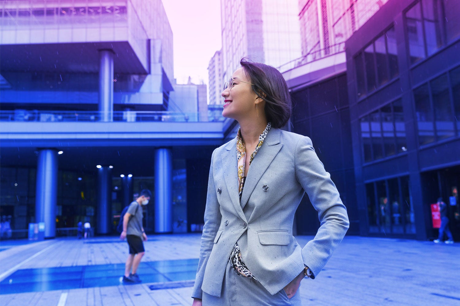 Businesswoman walking