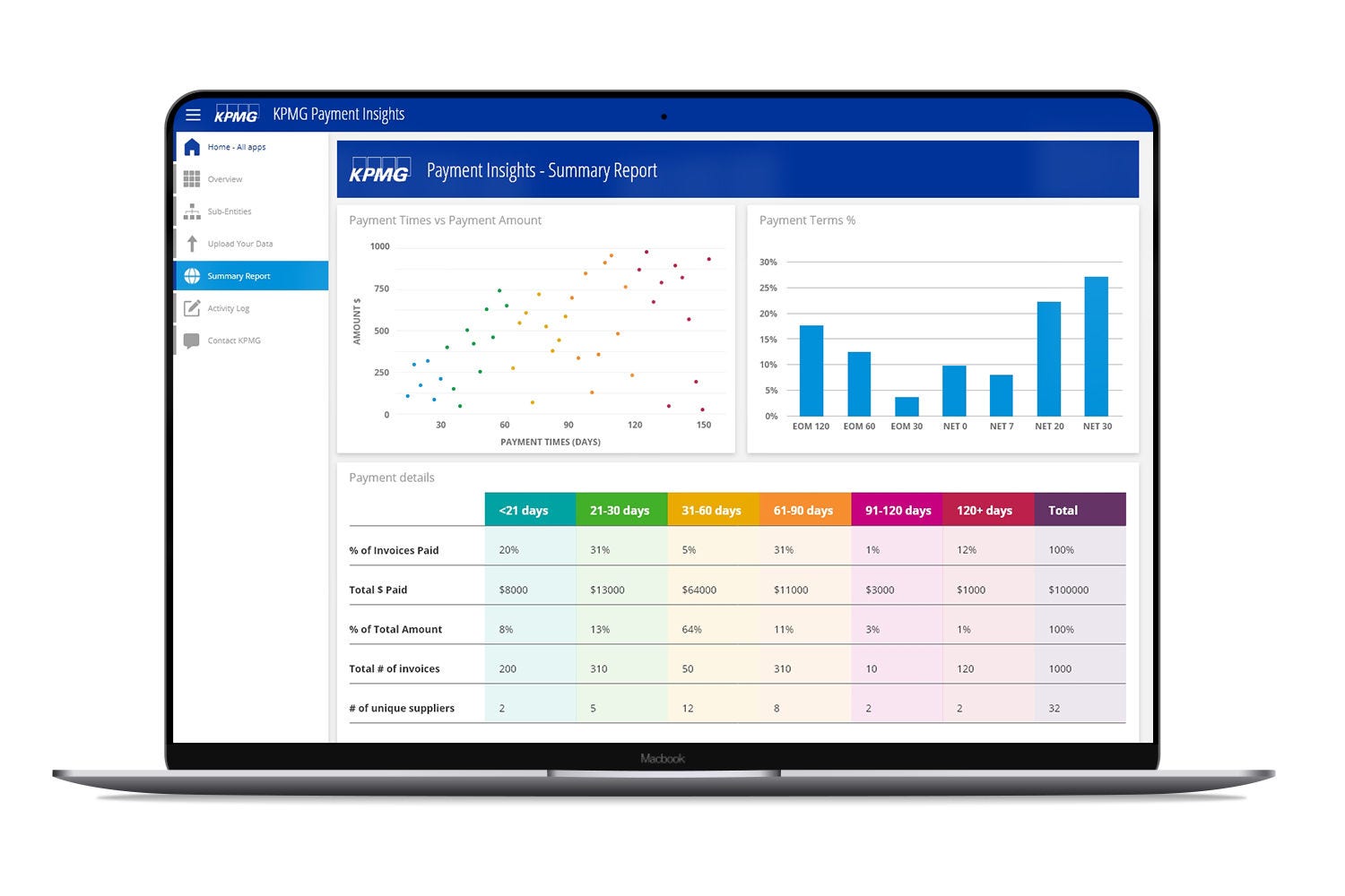 KPMG Payment Insights solution summary report example KPMG Payment Insights solution summary report example