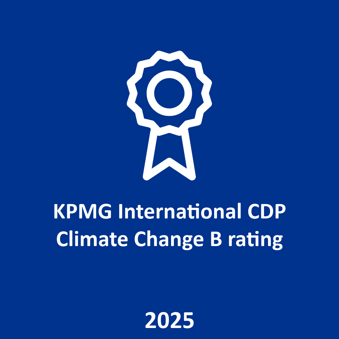 KPMG International CDP Climate Change B rating 2025