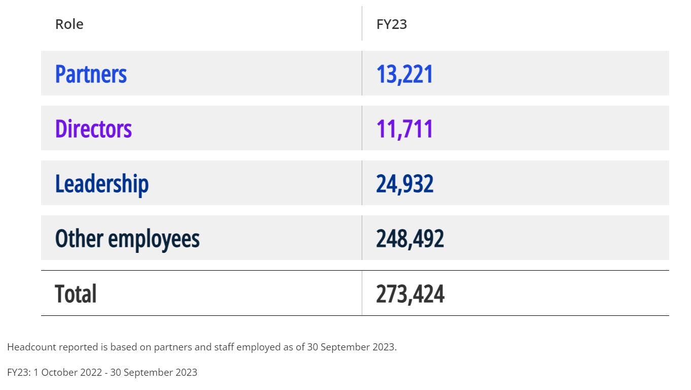 Corporate reporting 2023 People: By role