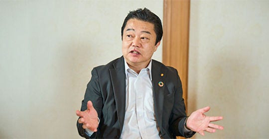 Japanese alt text: ミヨシ油脂 秋山氏