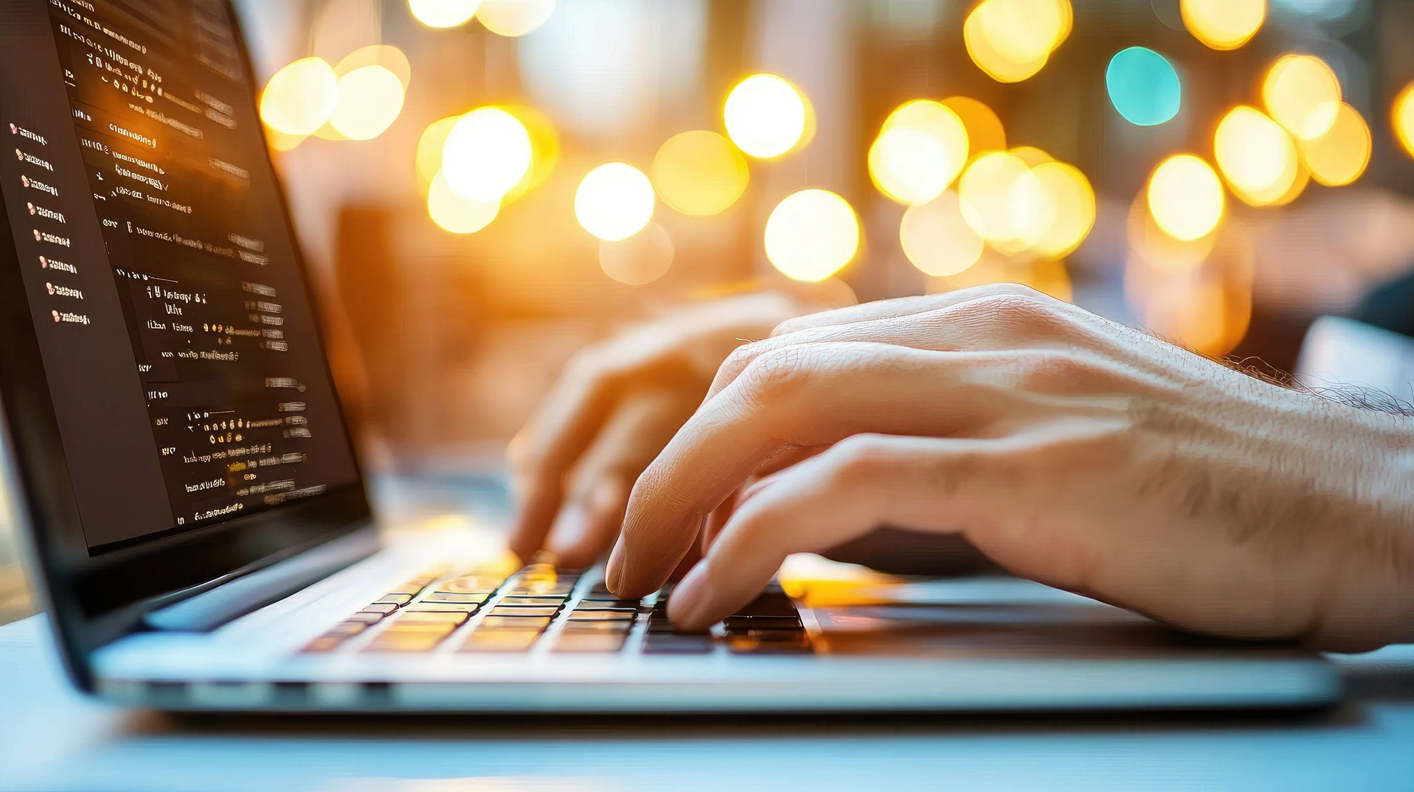 A cybersecurity support technician focuses on mitigating threats while working on a modern laptop, highlighting the importance of digital security and data protection.