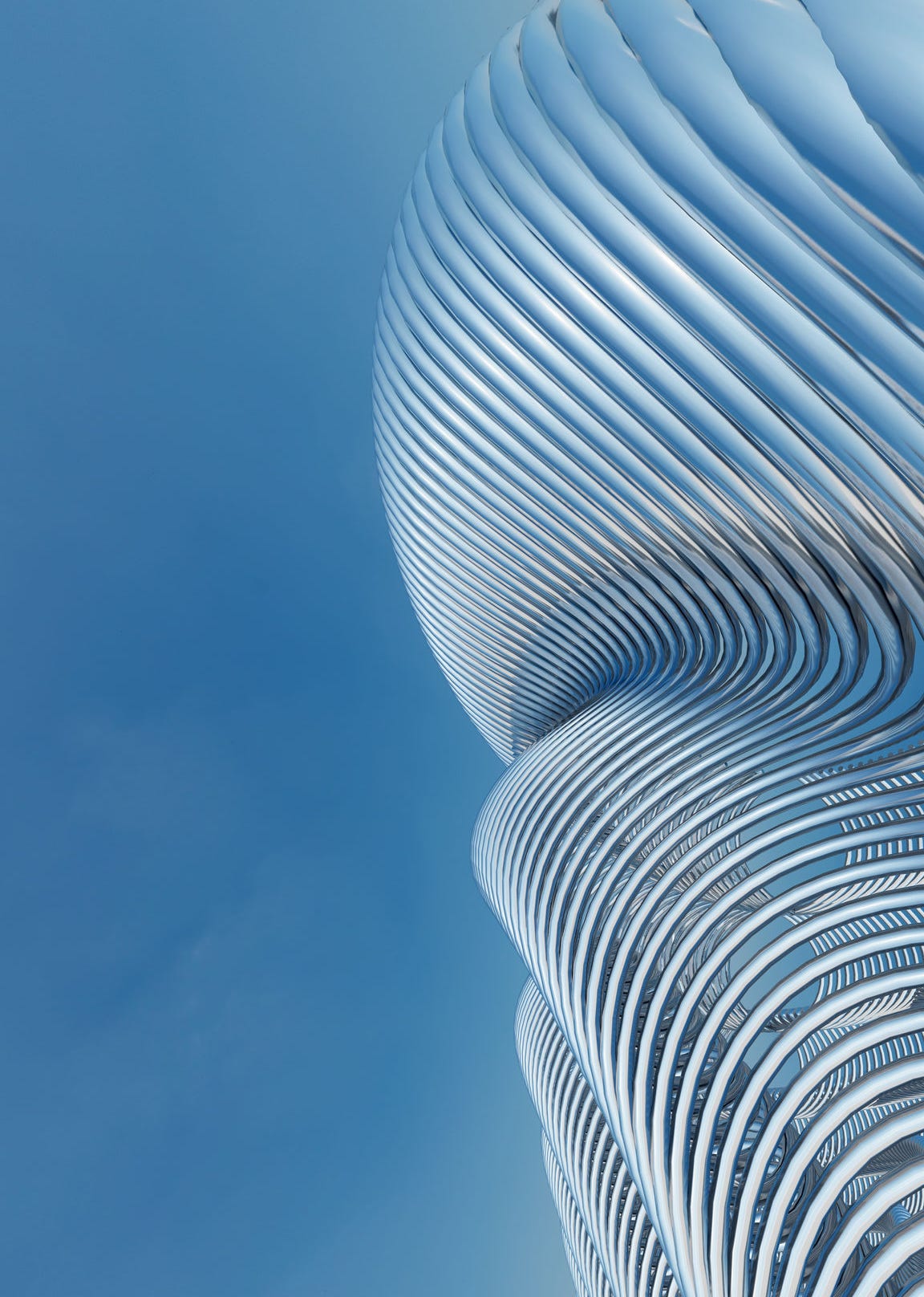 Futuristic architecture background 3d render