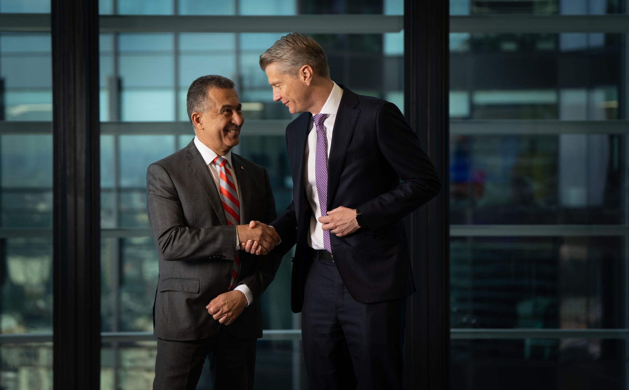 KPMG Australia CEO John Sams and KPMG Independent Chairman Michael Ebeid AM
