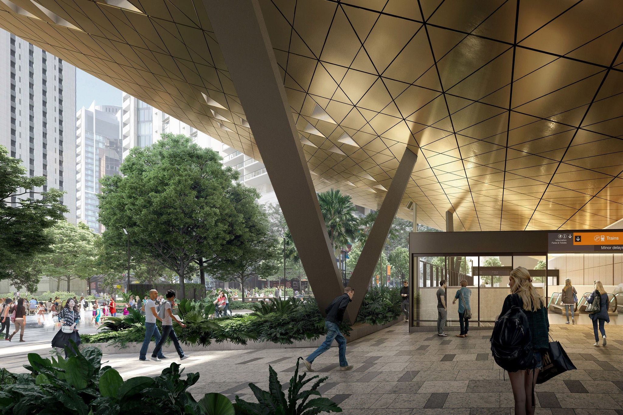 Cross River Rail project – Albert Street station visualisation Cross River Rail project – Albert Street station visualisation