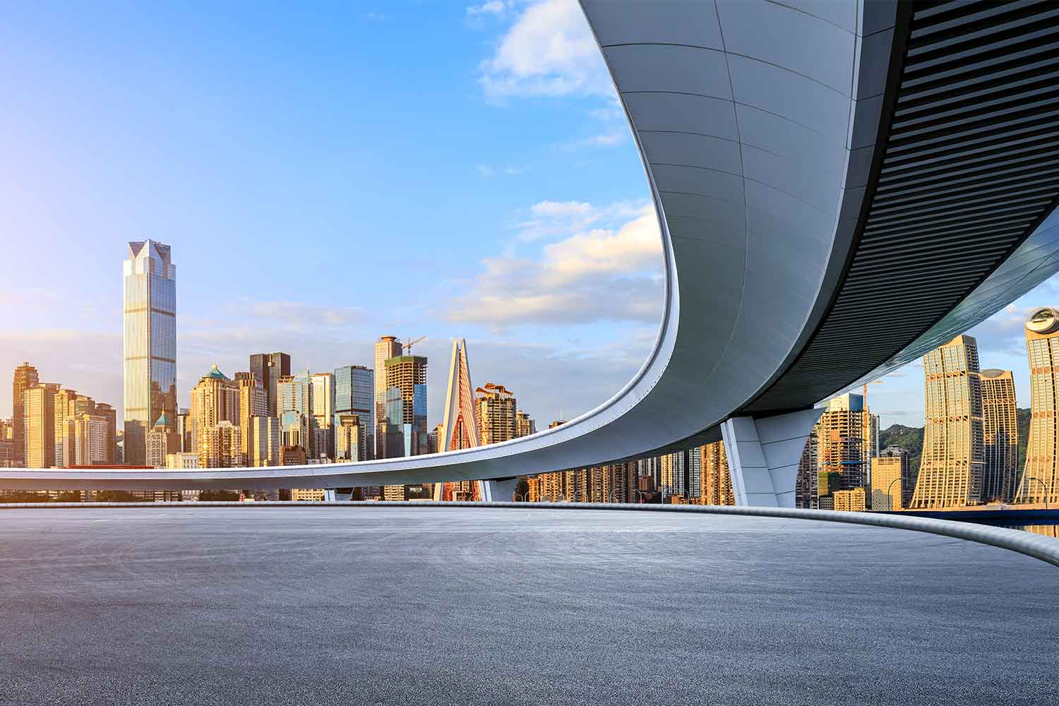 edifícios com passagem superior