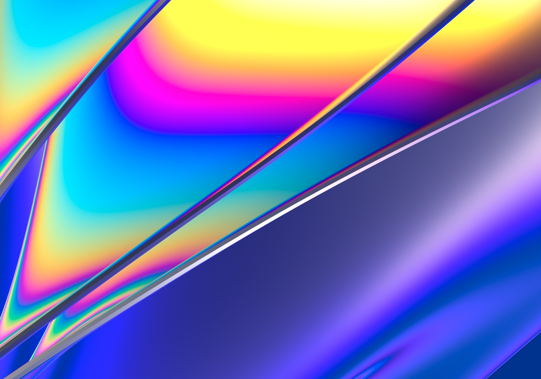 Fluid design twisted shapes holographic 3D abstract background iridescent wallpaper