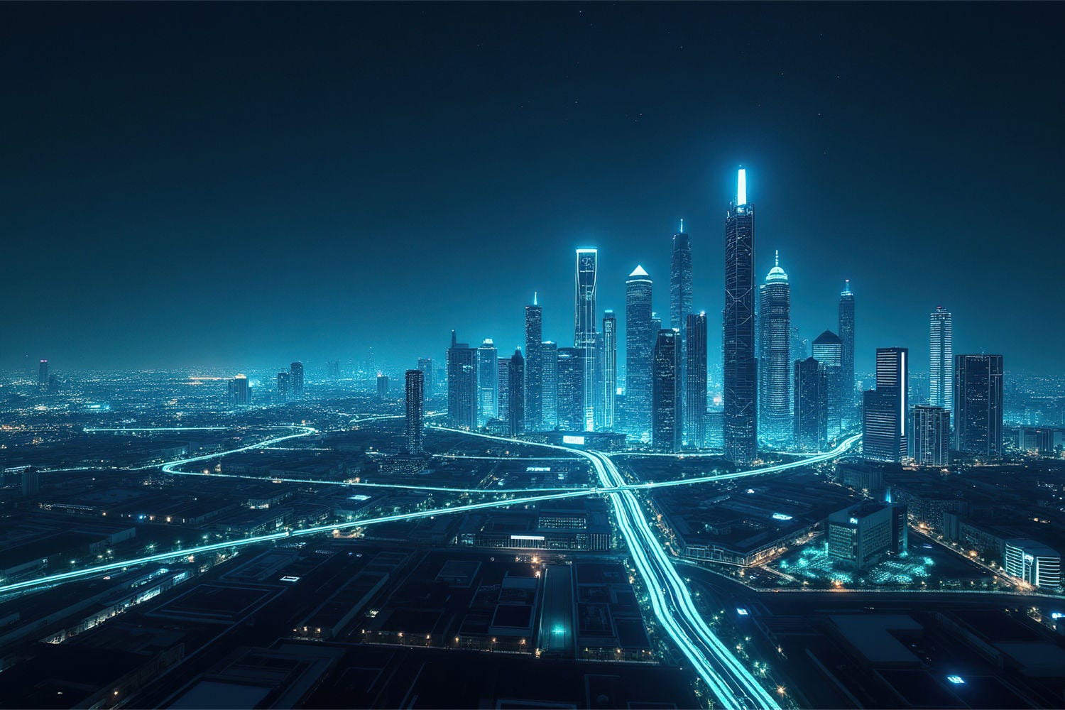 night view of a city