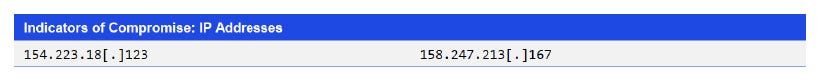 Japanese alt text: Indicators of Compromise: IP Addresses