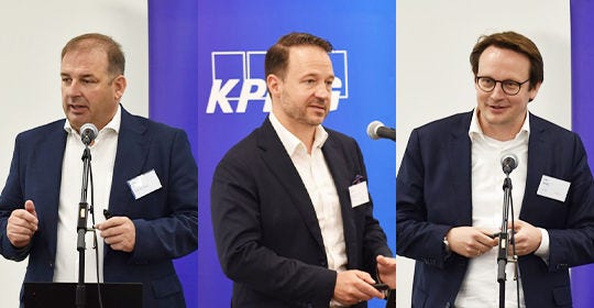 KPMGドイツ　パートナー（左から）：Eckhard Braun、Francois Heynike、Jan Stoelting