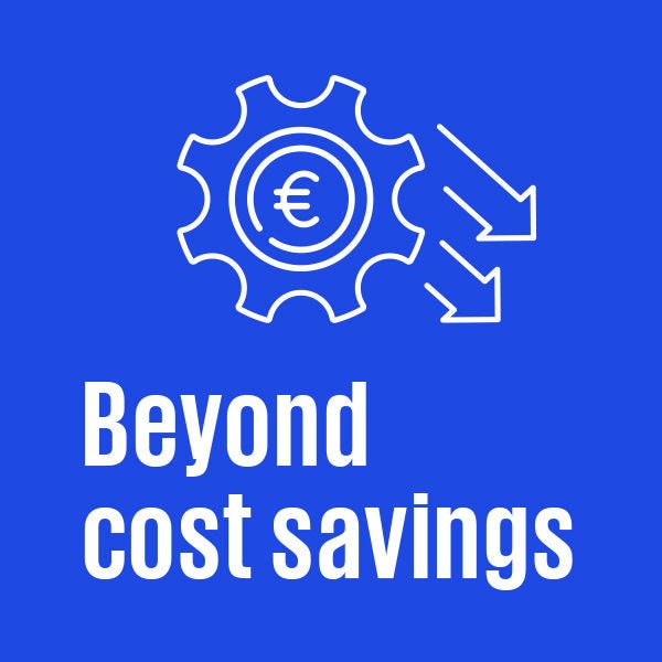 Image with text: Beyond cost savings