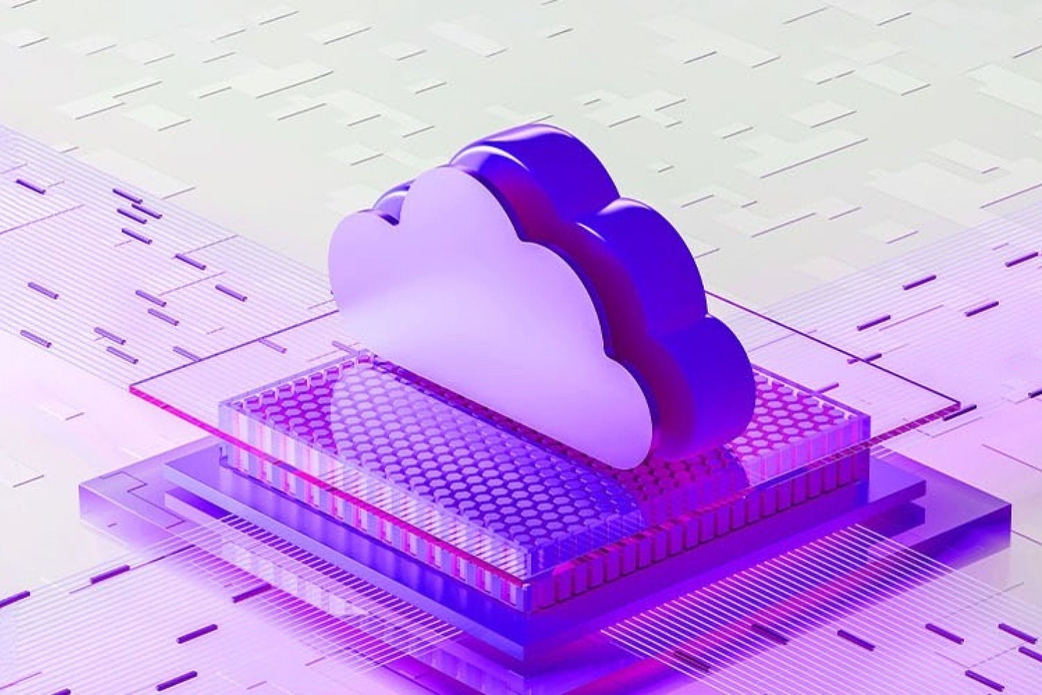 purple cloud on a chip