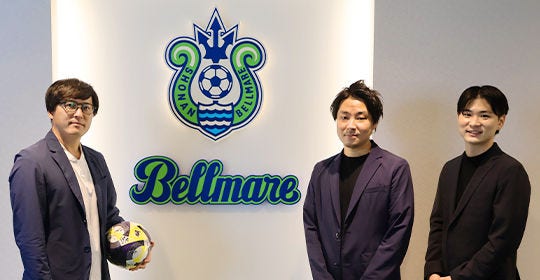 左から　湘南ベルマーレ　坂本社長、KPMG　笹木、小山