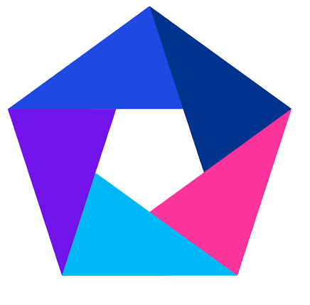 Multicolored pentagon