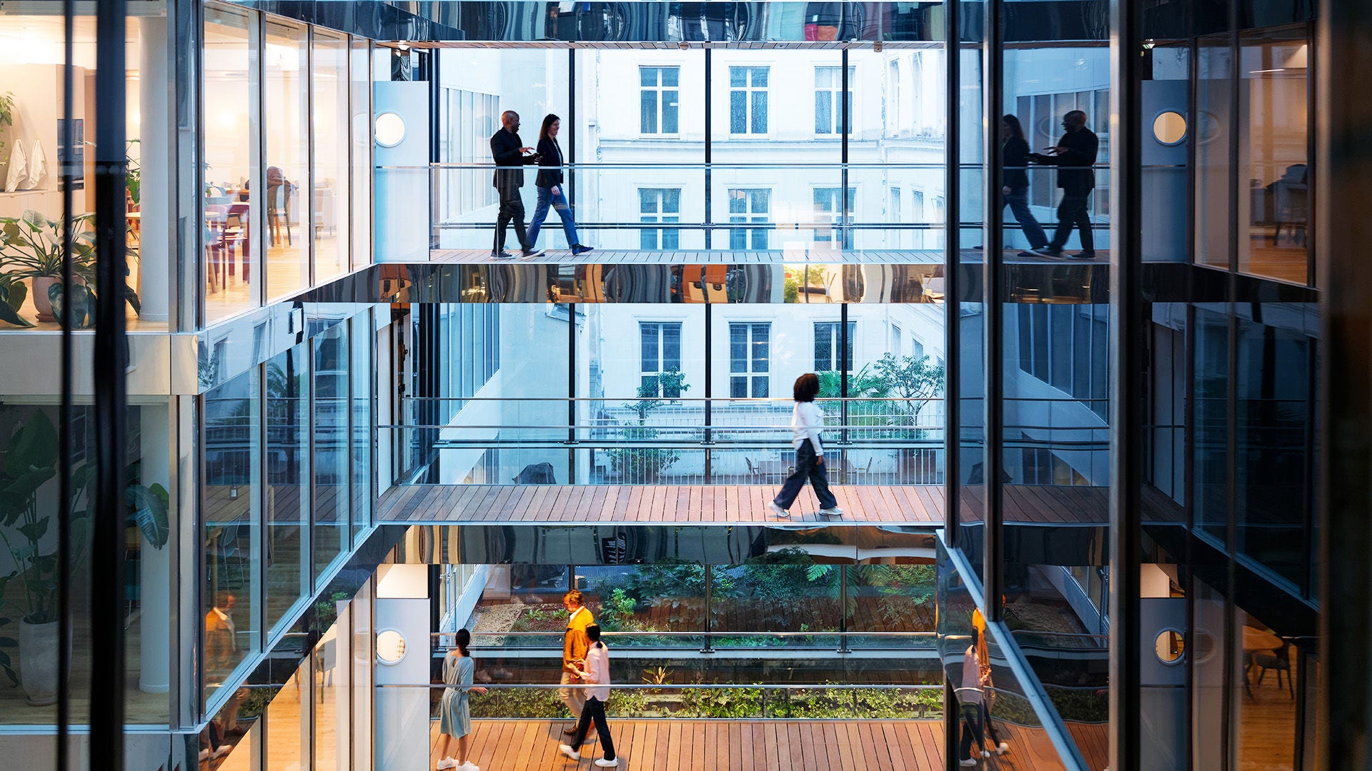 Glass corridor