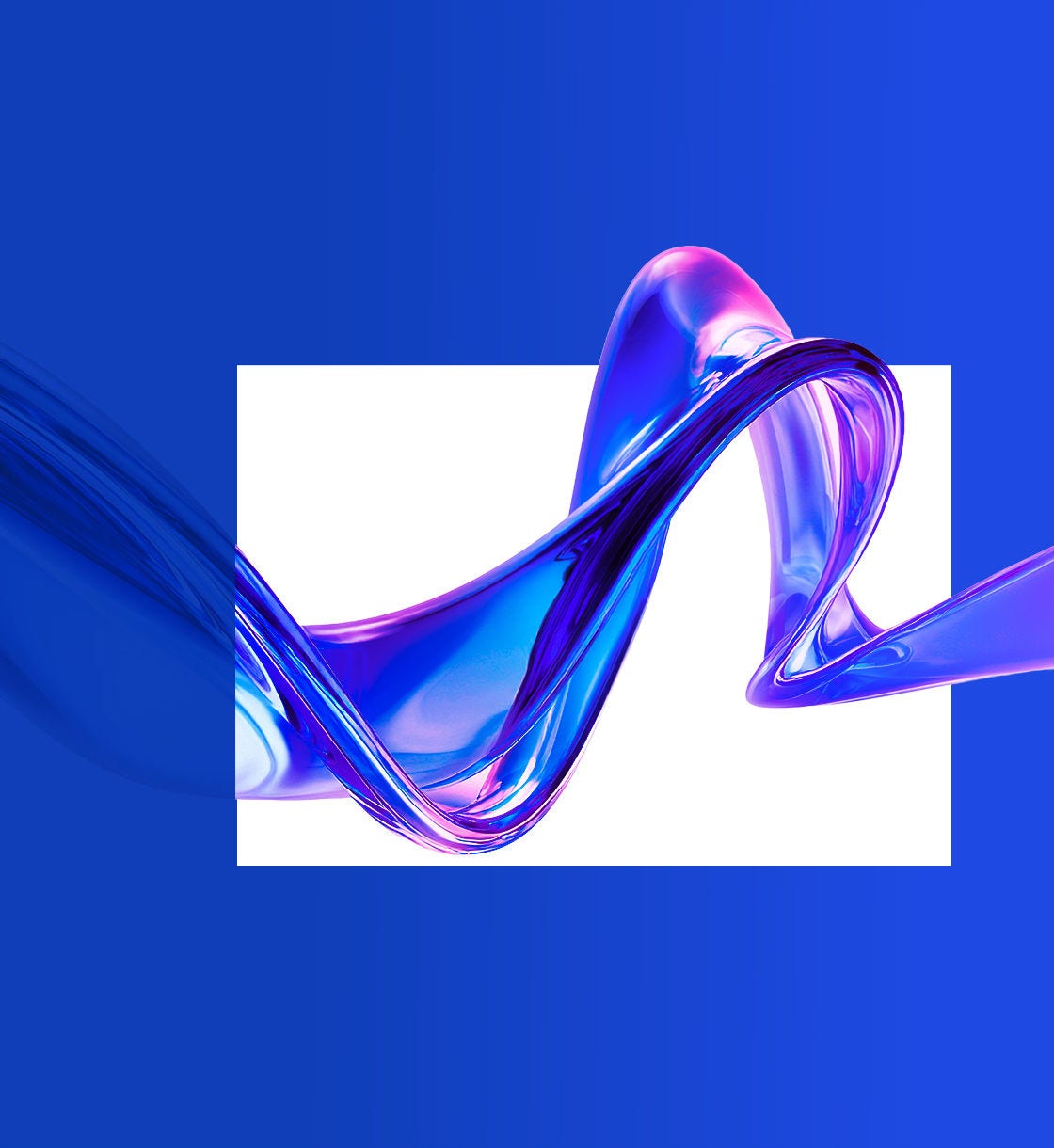 Blue purple wave with white window