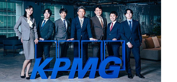 左からKPMG　木村、冨田、志賀国際特許事務所　及川氏、松沼氏、KPMG　中川、松本、谷萩
