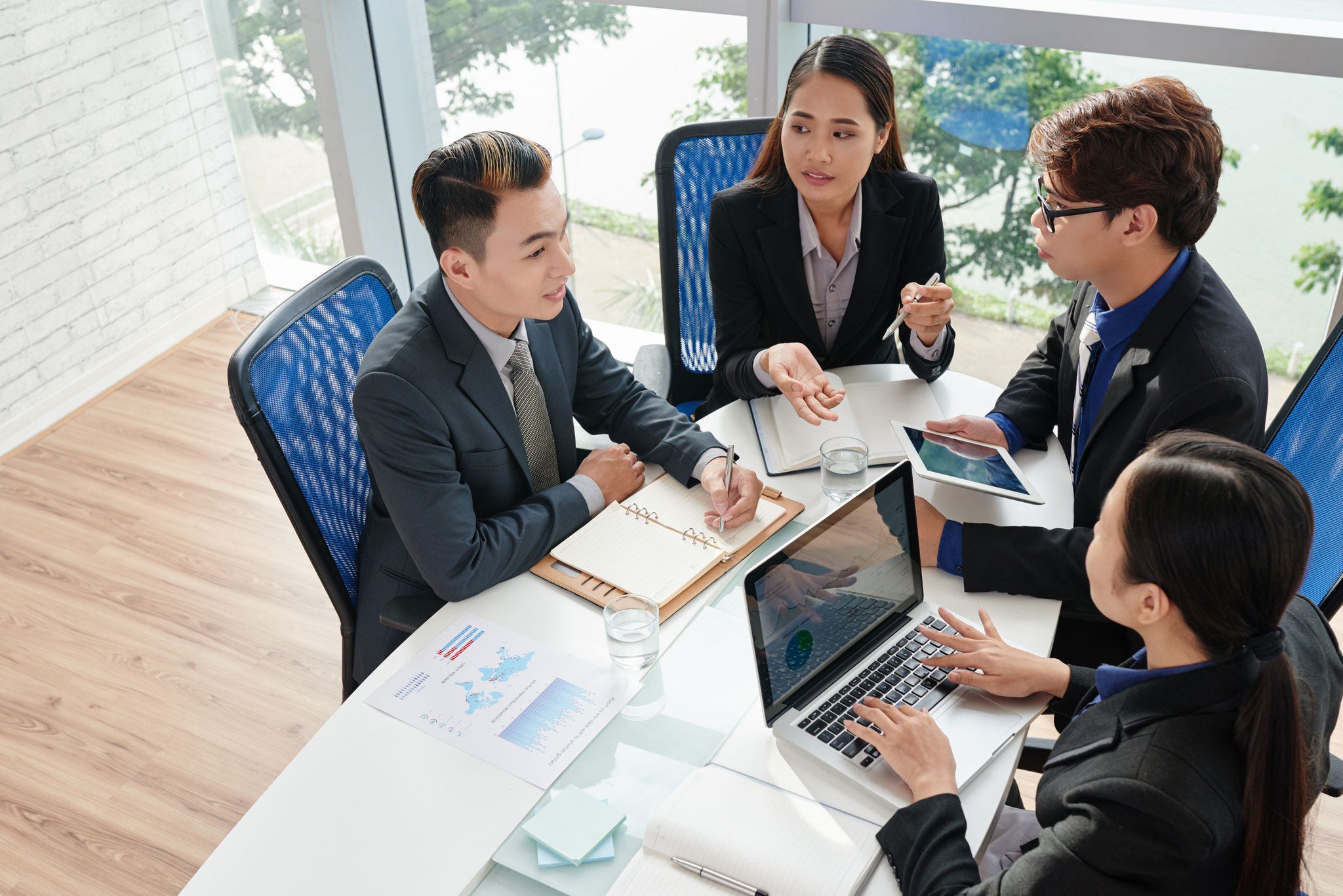 business team discussing project