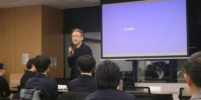 Japanese alt text: 慶應義塾大学　大牧特任准教授