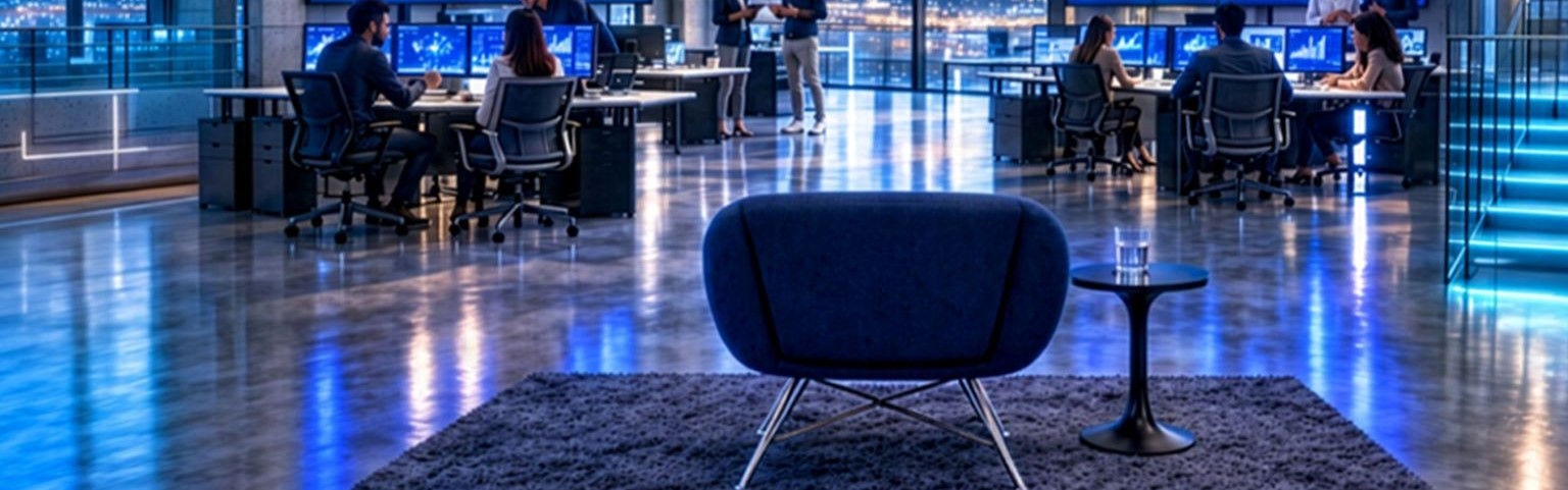 Chair facing desks