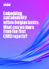 Embedding sustainability within Belgian banks - What can we learn from the first CSRD reports? 
