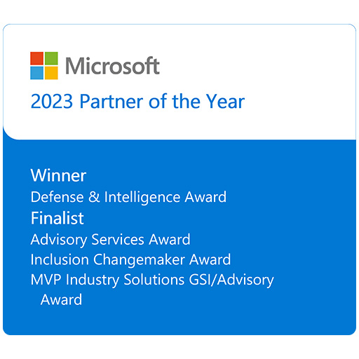 Microsoft 2023 Global Defense & Intelligence Partner of the Year