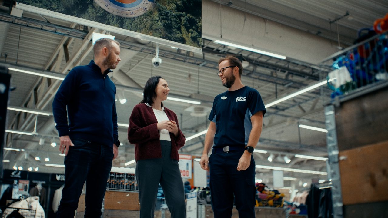 Solveig with Coop employees